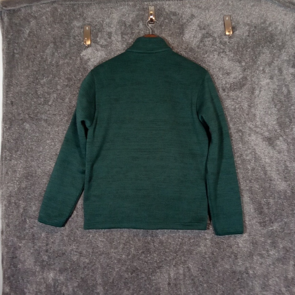 Criquet Mens Kelly Green Full Zip Fleece High Neck Size Small - Picture 4 of 9